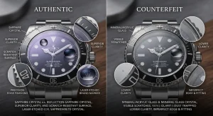 راه های تشخیص ساعت اصل از فیک بررسی نوع شیشه